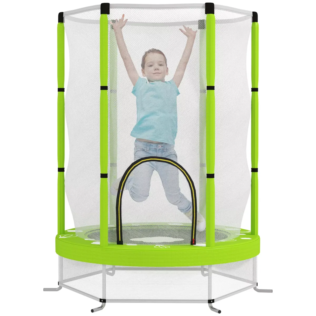 KINDER TRAMPOLIN, Grün, Stahl, Kunststoff