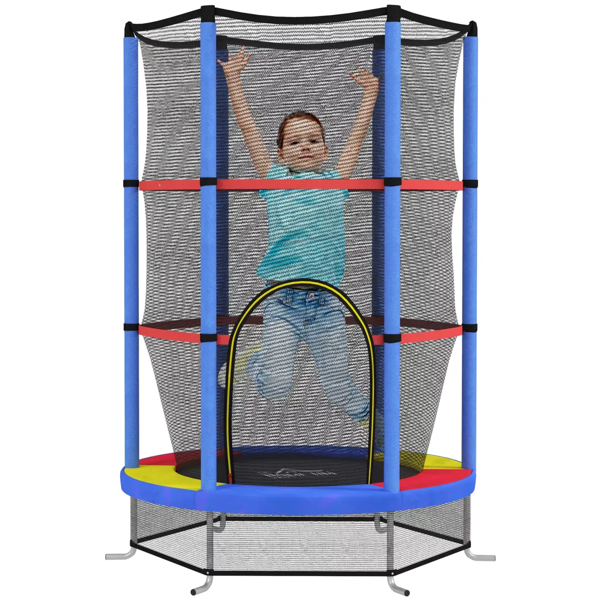KINDER TRAMPOLIN, Mehrfarbig, Stahl, Kunststoff