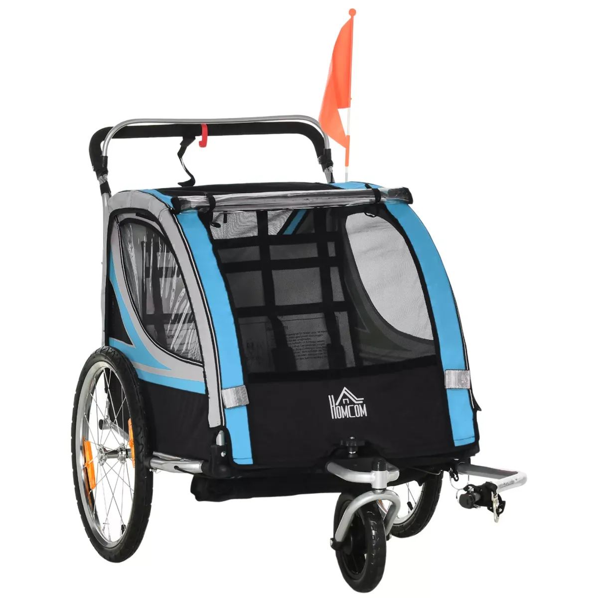 KINDERANHÄNGER, Kinderfahrradanhänger, Blau