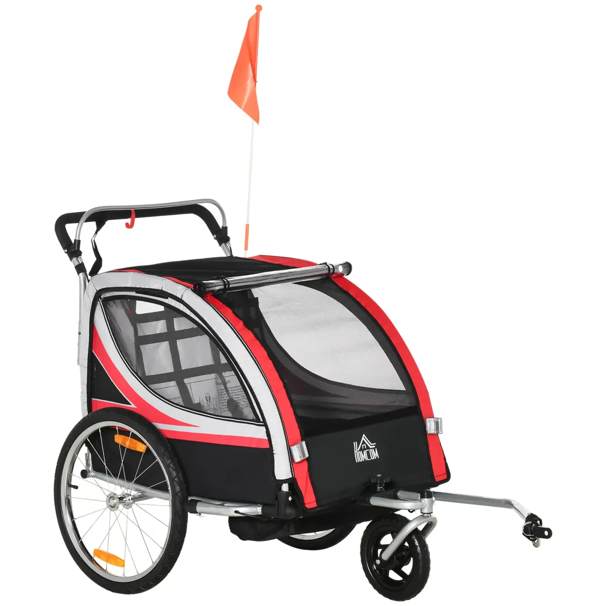 KINDERANHÄNGER, Kinderfahrradanhänger, Rot