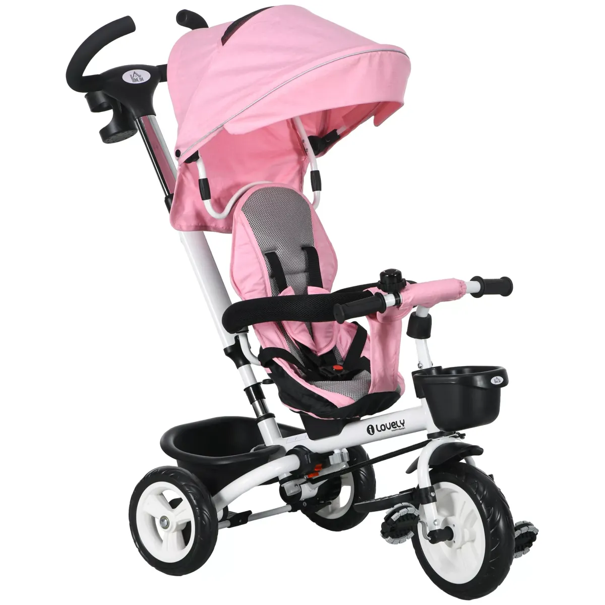 KINDERDREIRAD, Blau/Rosa, Polyester+ Metall
