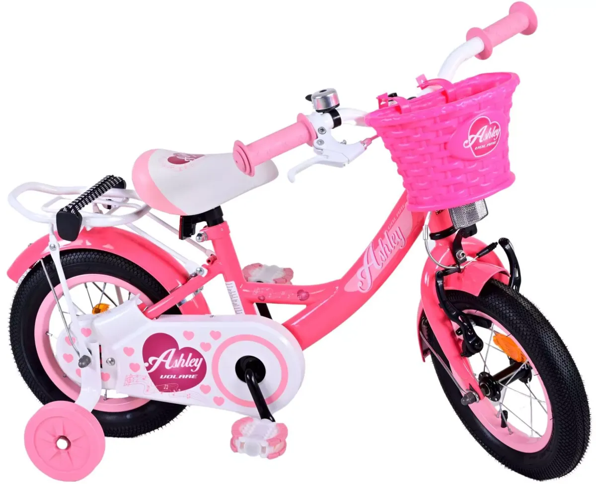 KINDERFAHRRAD Ashley - Mädchen - 12 Zoll - Rücktritt + Handbremse - Rosa