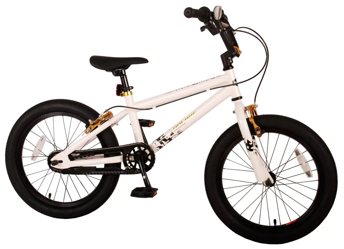 KINDERFAHRRAD Cool Rider - Jungen - 18 Zoll - 2 Handbremsen - Weiß