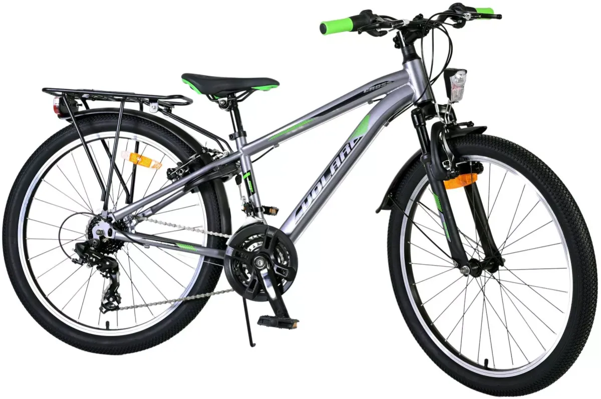 KINDERFAHRRAD Cross - Jungen - 2 Handbremsen - 18 Gänge - 24 Zoll - Grau