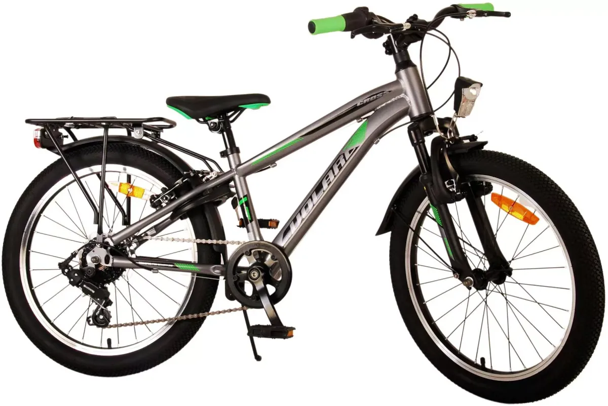 KINDERFAHRRAD Cross - Jungen - 20 Zoll - Rücktritt + Handbremse - 6 Gänge - Grau