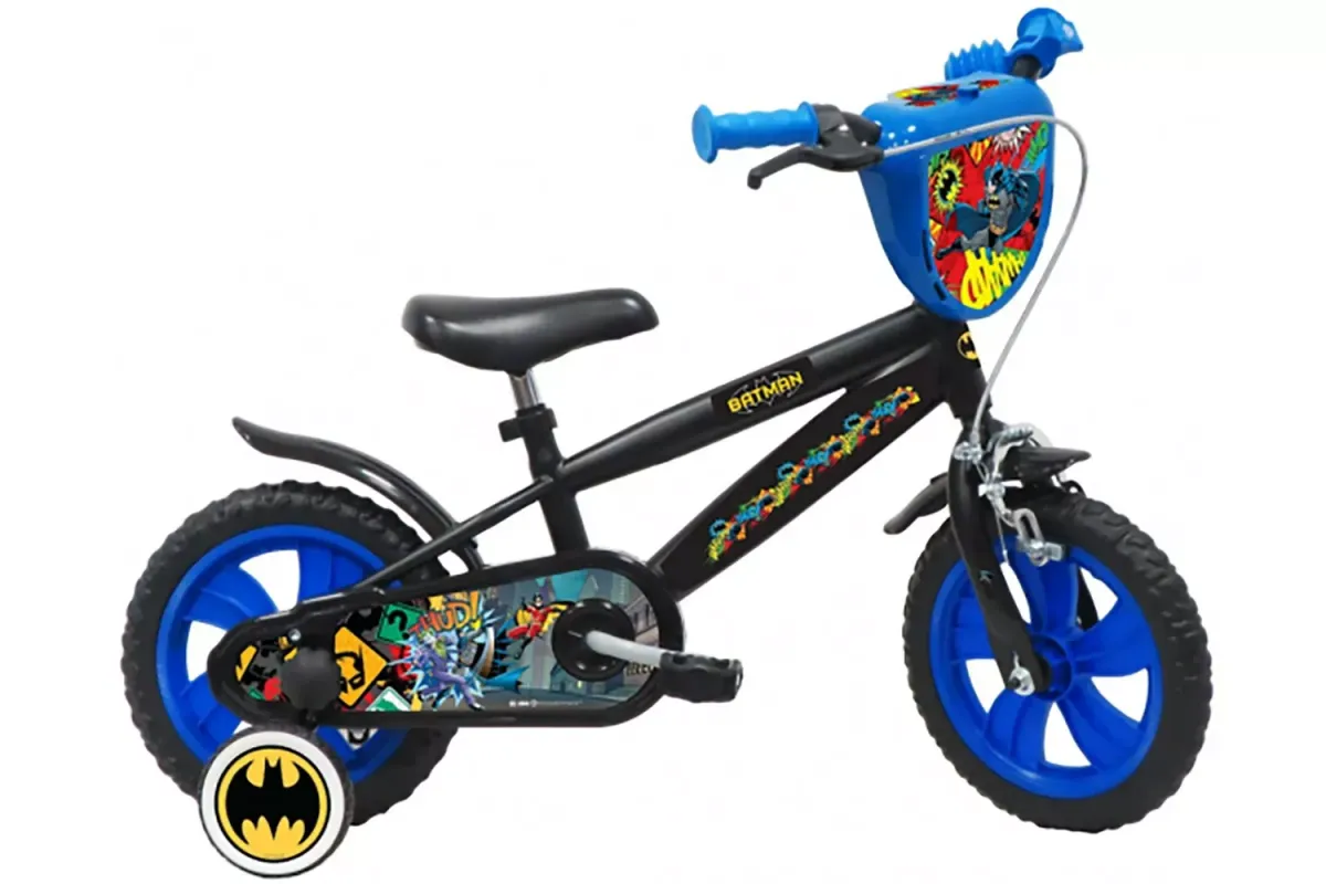 KINDERFAHRRAD DC Batman - Jungen - 12 Zoll - Rücktritt + Handbremse- Schwarz