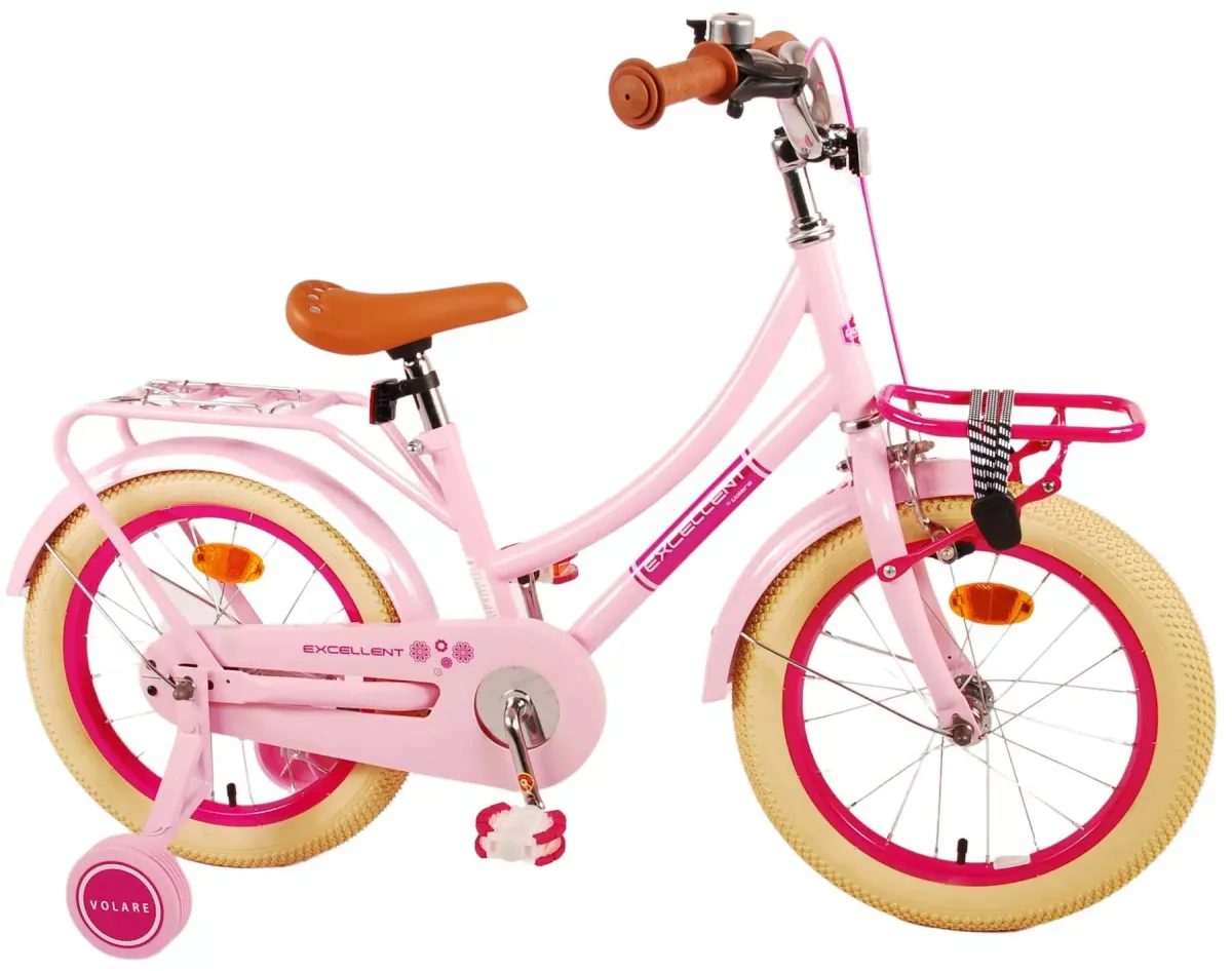 KINDERFAHRRAD Excellent - Mädchen - 16 Zoll - Rücktritt + Handbremse - Rosa