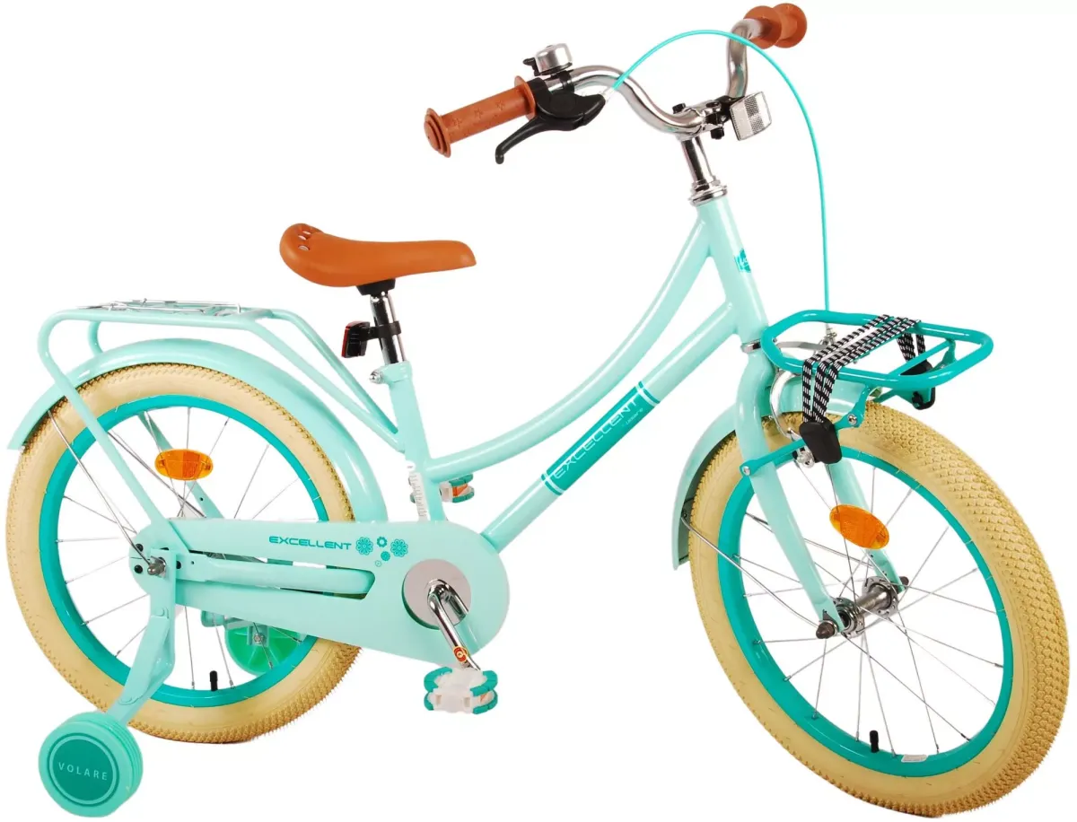 KINDERFAHRRAD Excellent - Mädchen - 18 Zoll - Rücktritt + Handbremse - Grün