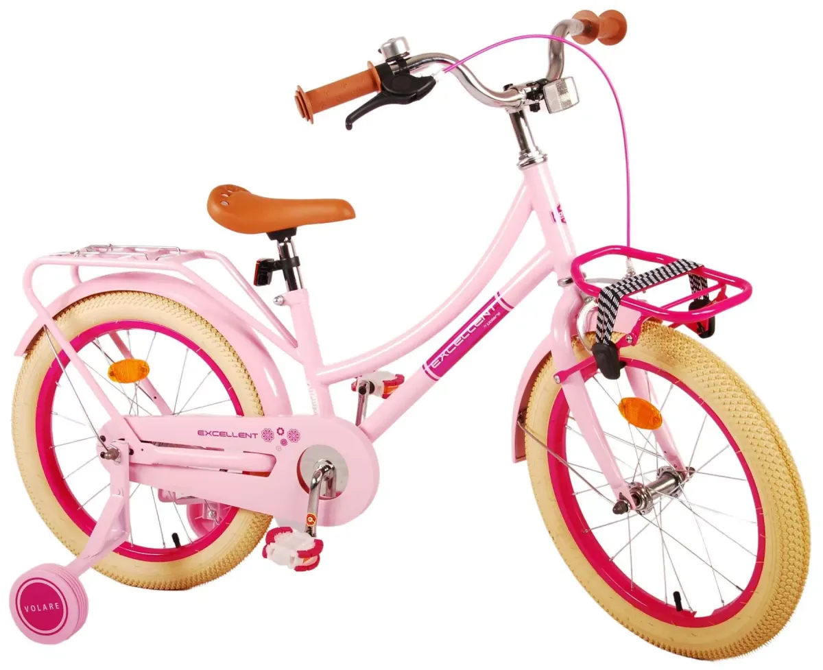KINDERFAHRRAD Excellent - Mädchen - 18 Zoll - Rücktritt + Handbremse - Pink