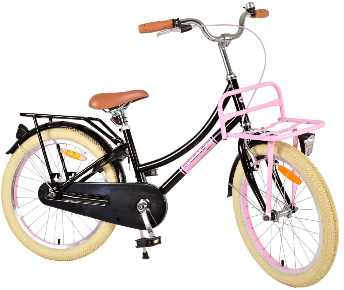KINDERFAHRRAD Excellent - Mädchen - 20 Zoll - Rücktritt + Handbremse - Schwarz