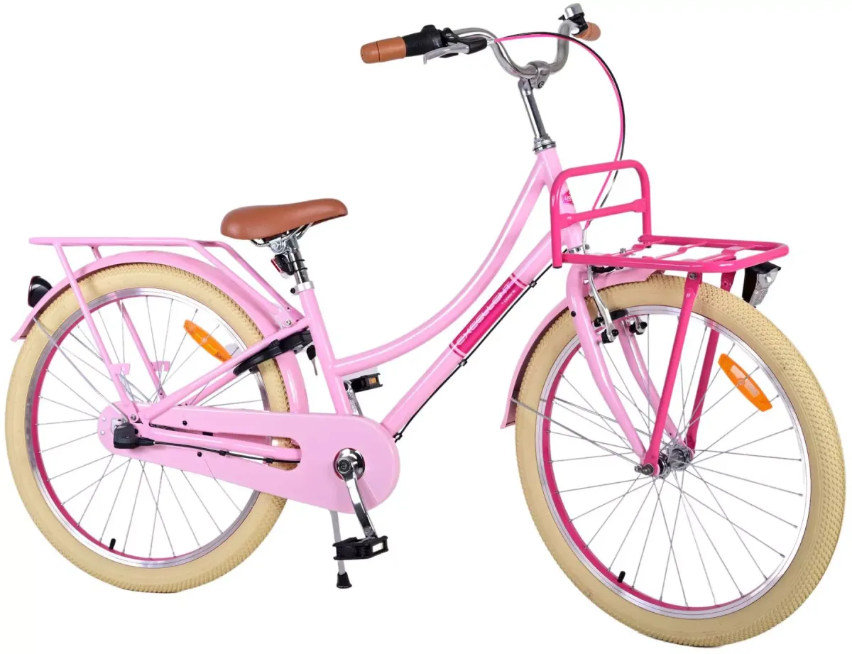 KINDERFAHRRAD Excellent - Mädchen - 24 Zoll - 3 Gänge - Rücktritt + Handbremse - Rosa