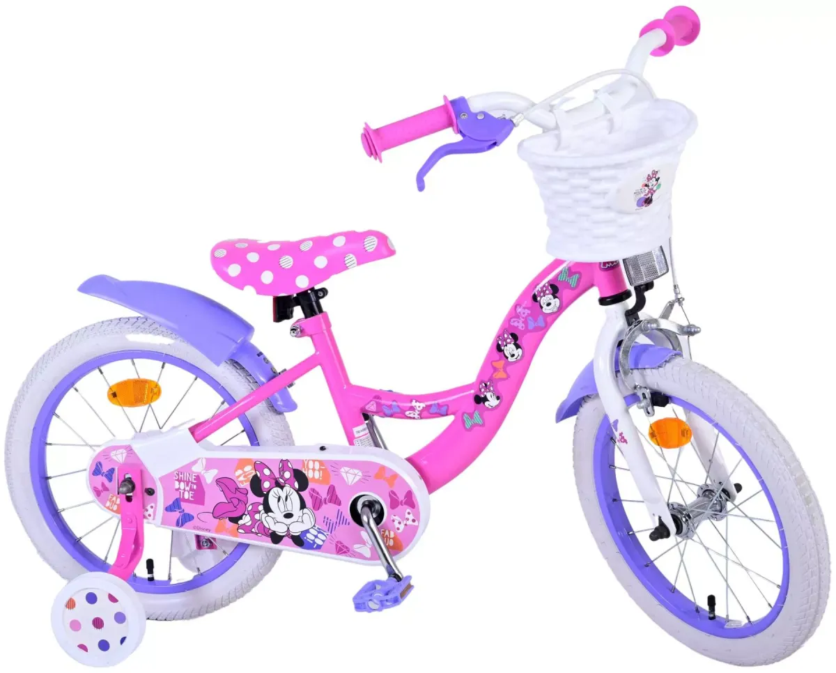 KINDERFAHRRAD Minnie Cutest Ever - Mädchen - Rücktritt + Handbremse - Rosa