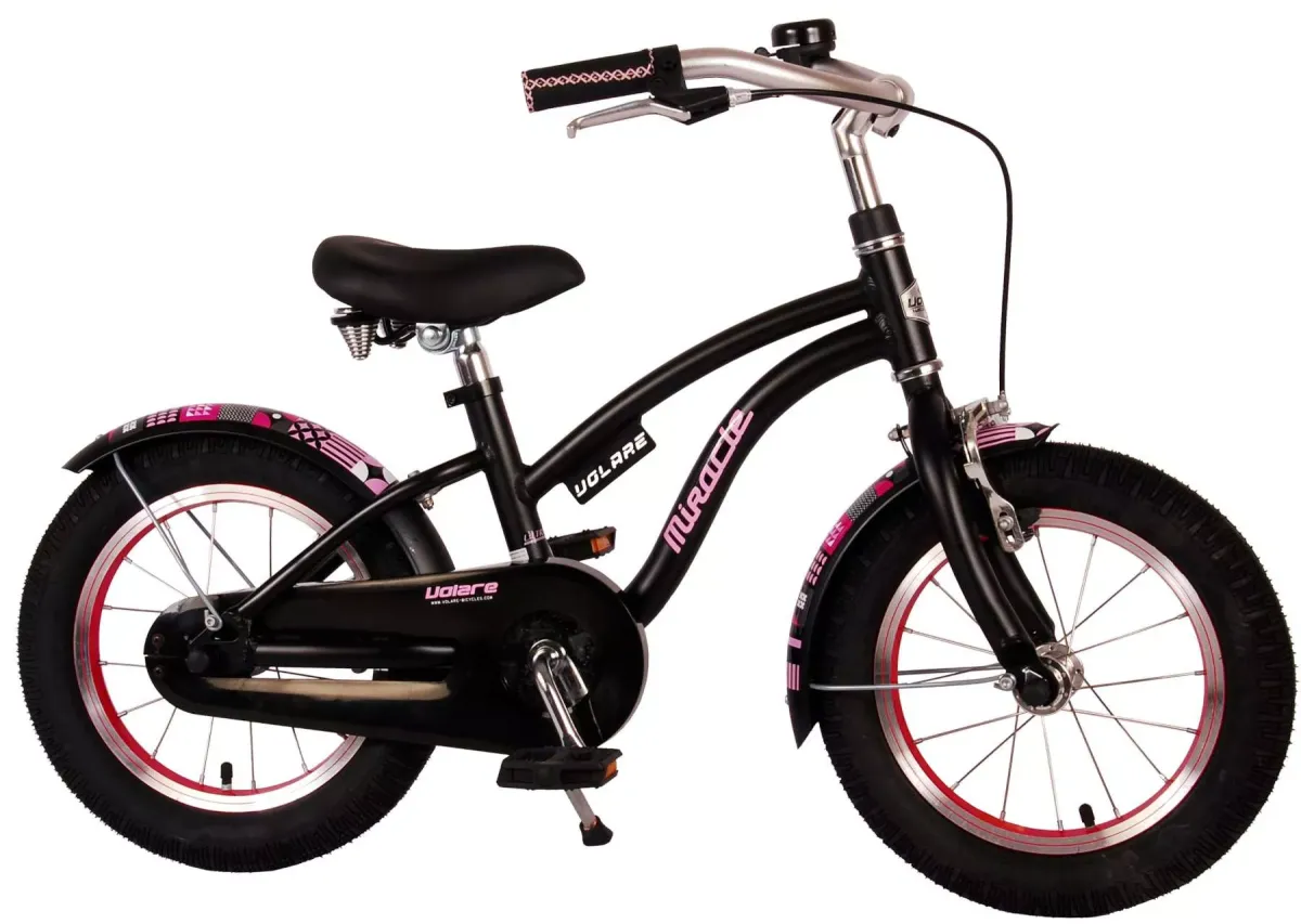 KINDERFAHRRAD Miracle Cruiser - 14 Zoll - Rücktritt + Handbremse - Mattschwarz