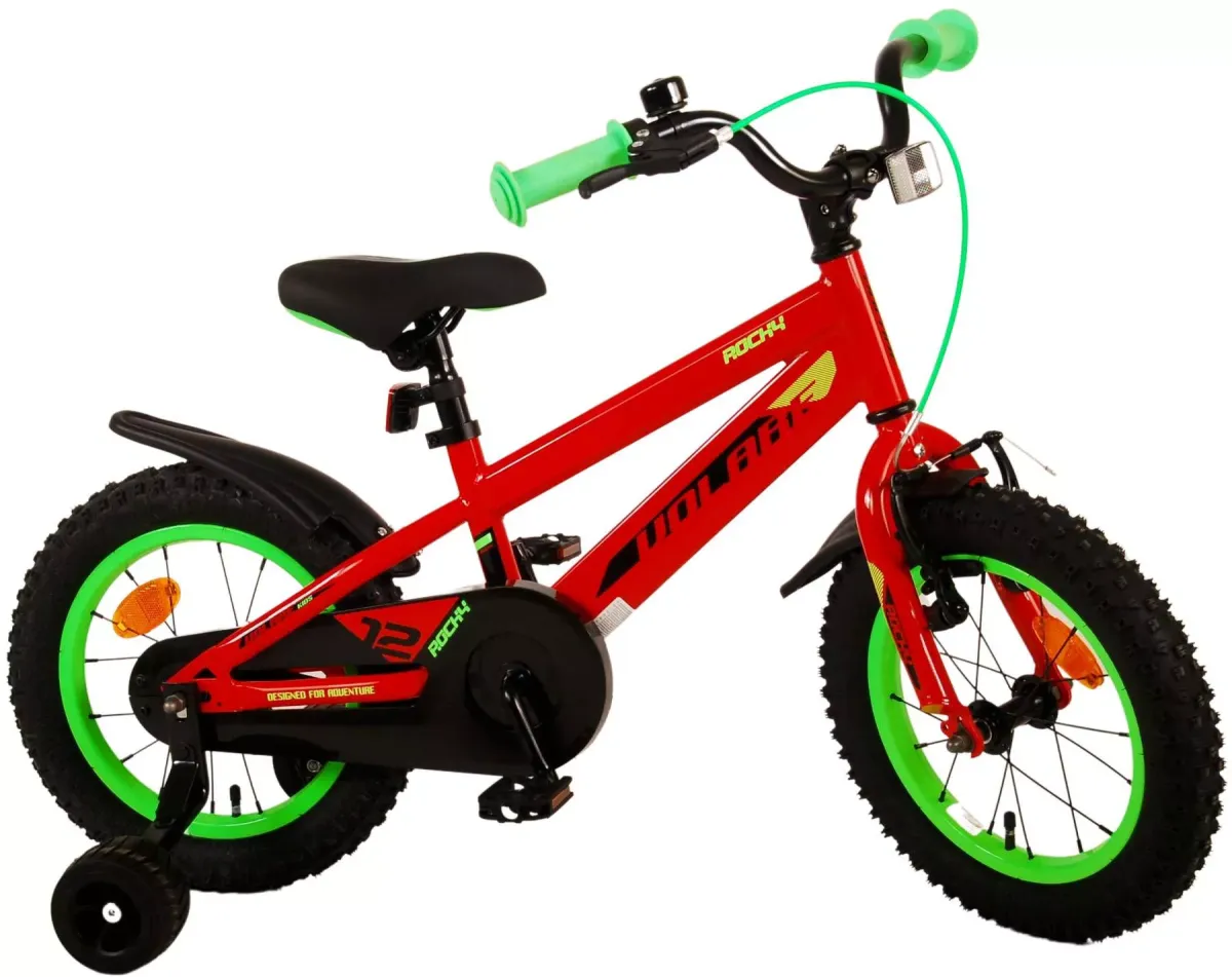 KINDERFAHRRAD Rocky - Jungen - 14 Zoll - Rücktritt + Handbremse - Rot