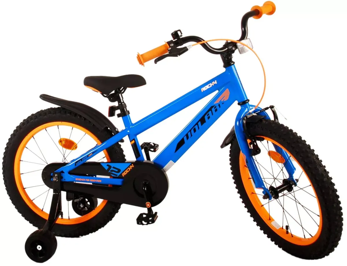 KINDERFAHRRAD Rocky - Jungen - 18 Zoll - Rücktritt + Handbremse - Blau