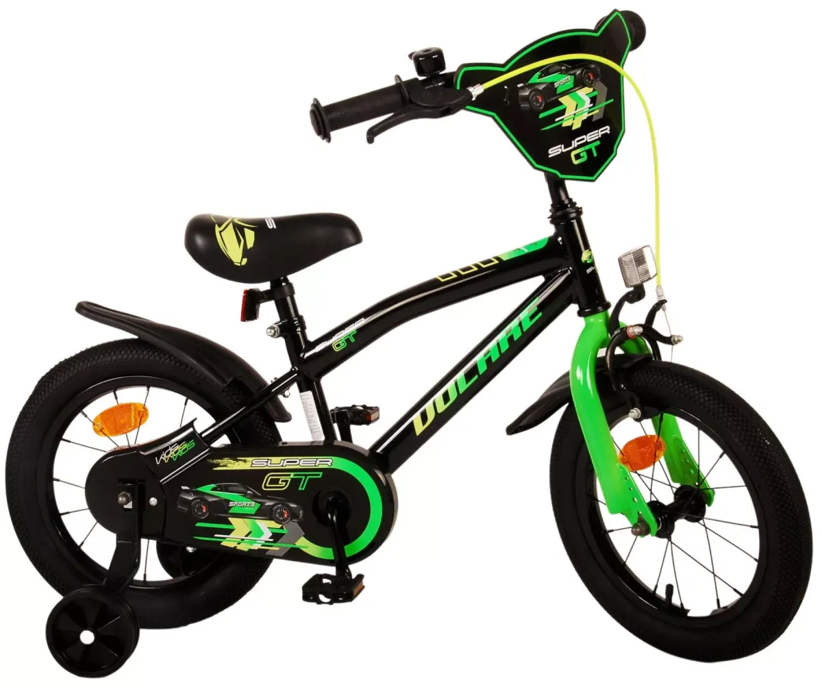 KINDERFAHRRAD Super GT - Jungen - 14 Zoll - Rücktritt + Handbremse - Grün