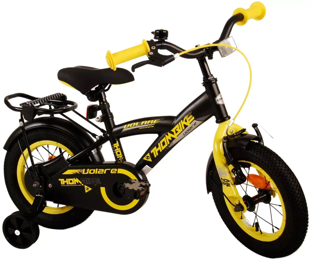 KINDERFAHRRAD Thornbike - Jungen - 12 Zoll - Rücktritt + Handbremse - Schwarz/Gelb