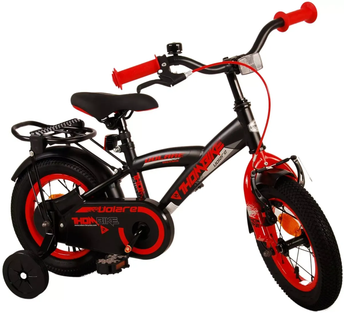 KINDERFAHRRAD Thornbike - Jungen - 12 Zoll - Rücktritt + Handbremse - Schwarz/Rot