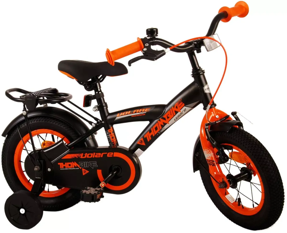 KINDERFAHRRAD Thornbike - Jungen - 12 Zoll - Rücktritt + Handbremse - Schwarz/Orange