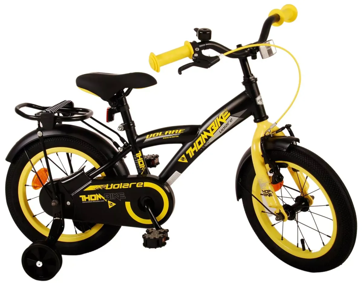 KINDERFAHRRAD Thornbike - Jungen - 14 Zoll - Rücktritt + Handbremse - Schwarz/Gelb