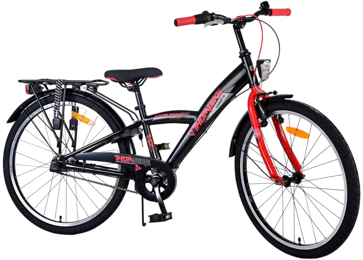KINDERFAHRRAD Thornbike - Jungen - 24 Zoll - Rücktritt + Handbremse - 3 Gänge - Rot