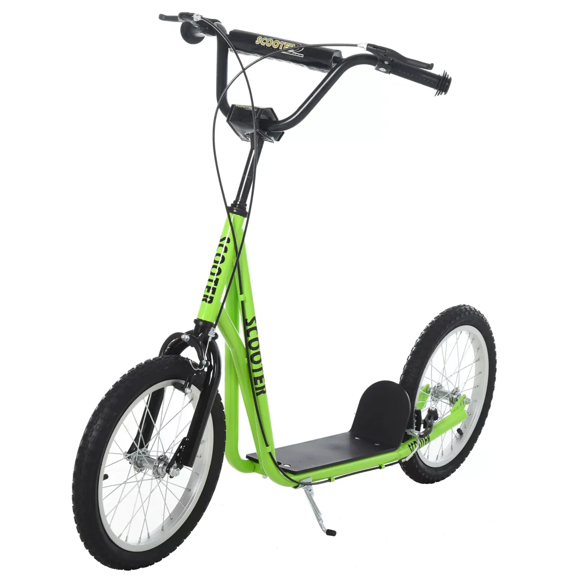 KINDERROLLER, Hellblau/Schwarz/Weiß/Grün, Stahl+ Aluminium
