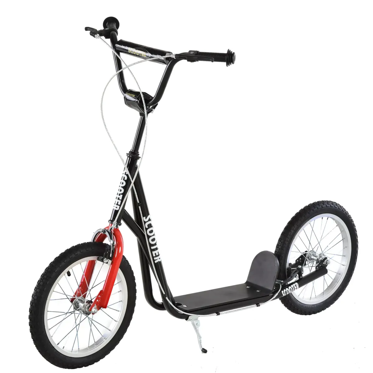KINDERROLLER, Hellblau/Schwarz/Weiß/Grün, Stahl+ Aluminium