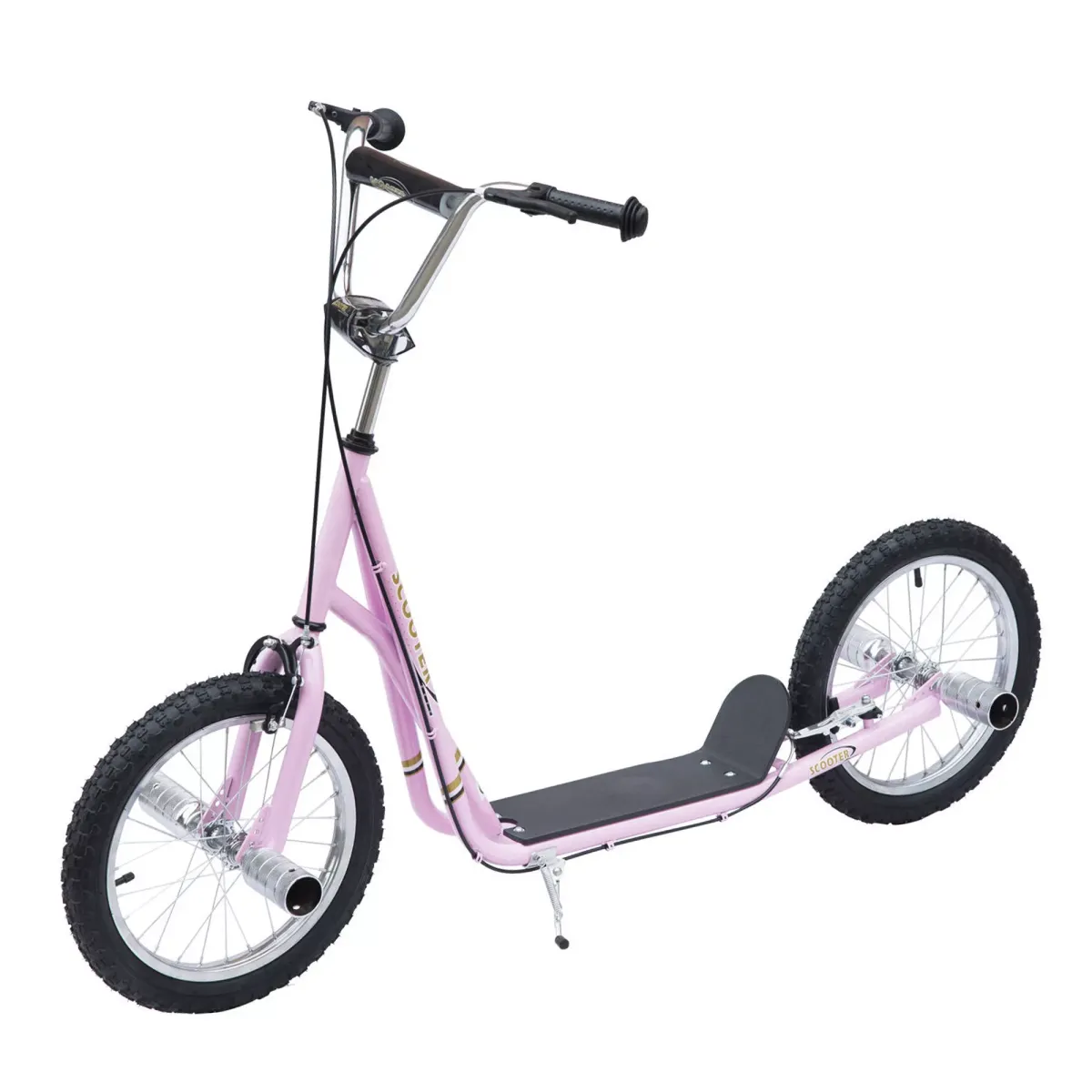 KINDERROLLER, Schwarz/Rosa, Stahl+ Gummi