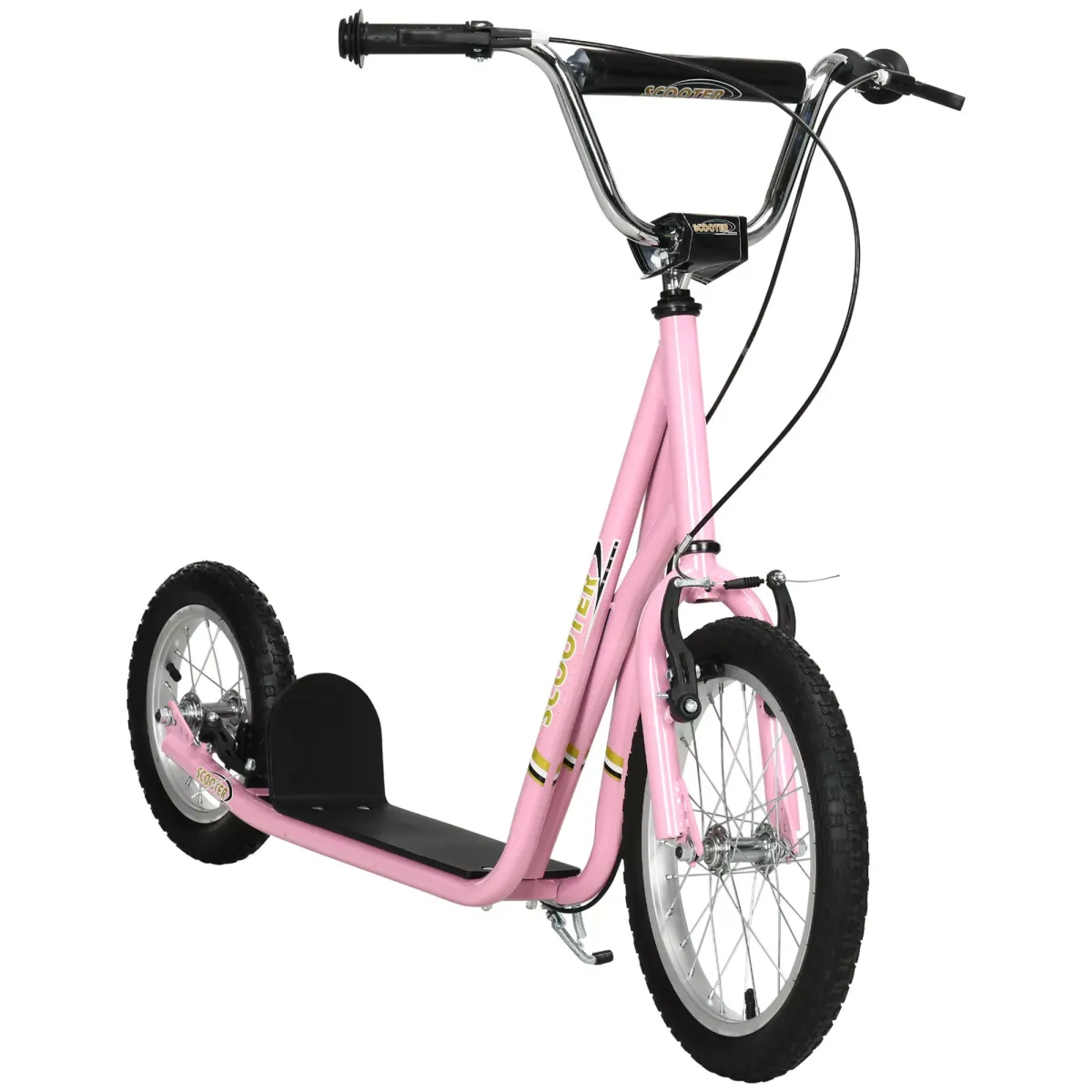 KINDERROLLER, Schwarz/Rosa, Stahl+ Gummi