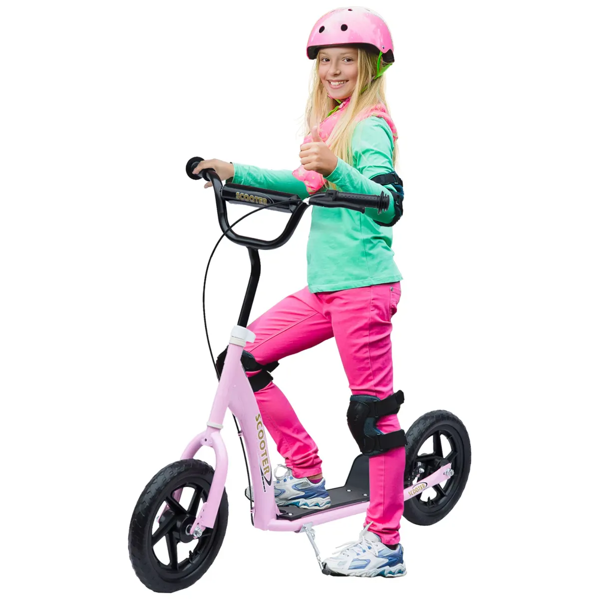 KINDERROLLER, Schwarz/Rosa/Blau/Rot, Stahl+ PVA