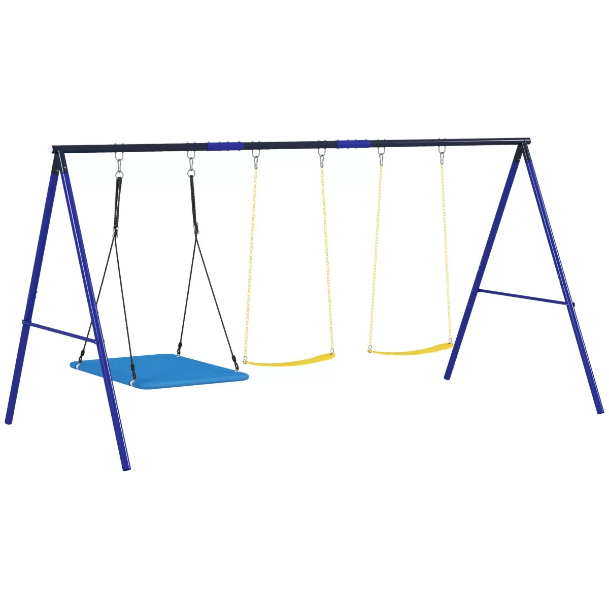 KINDERSCHAUKEL Outdoor Schaukelgerüst mit Plattformschaukel, Gürtelschaukel