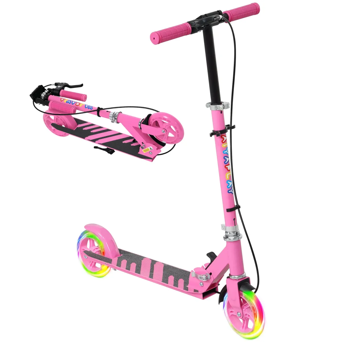KINDERSCOOTER, Rosa, Kunststoff, Metall