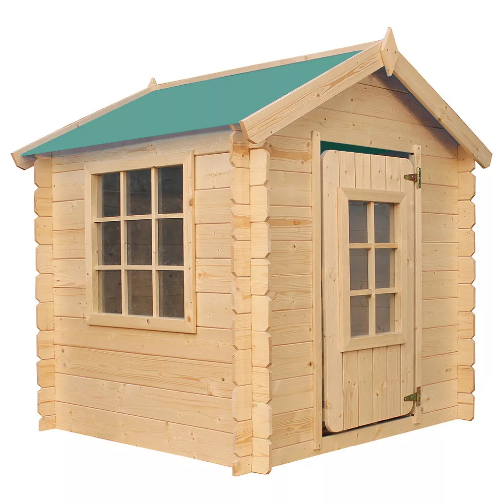 KINDERSPIELHAUS aus Holz - 111x113xH121 cm/0.9 m2 - M570Z-1
