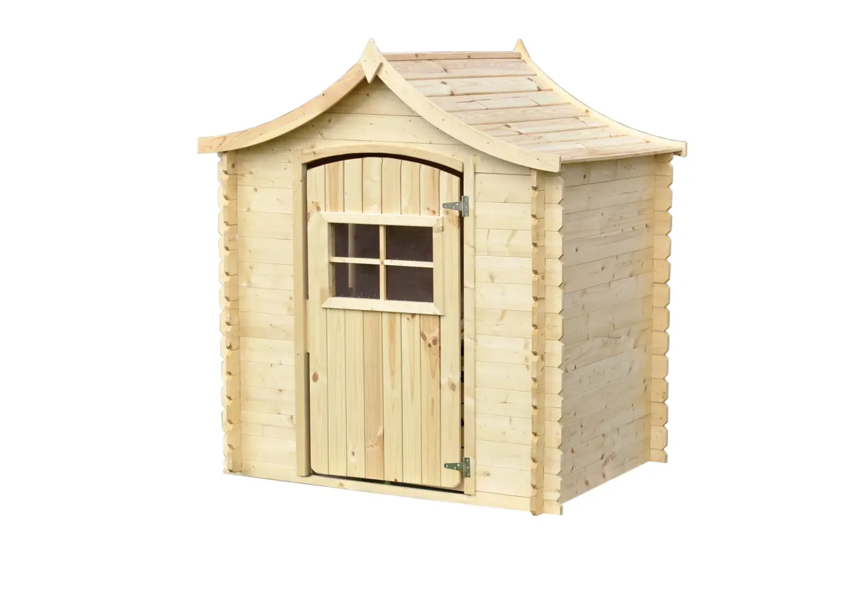 KINDERSPIELHAUS aus Holz - B112xL146xH152 cm/1,1m2 - M550-1