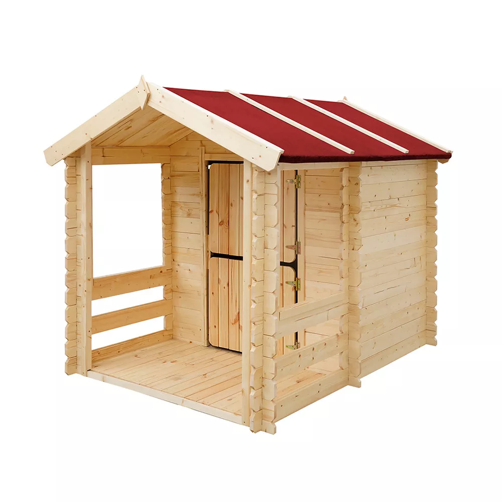 KINDERSPIELHAUS aus Holz - B146xL181xH145 cm/1,1m2 - M501