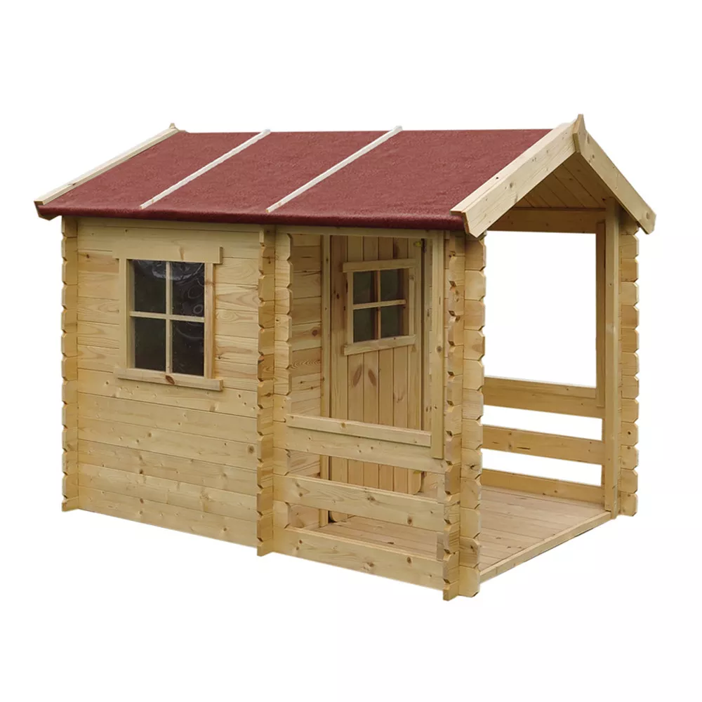KINDERSPIELHAUS aus Holz - B146xL181xH145 cm/1,1m2 - M501A