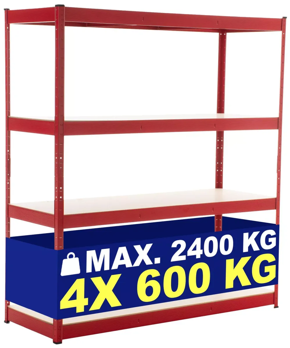 LAGERREGAL 160/60 cm Metall rot