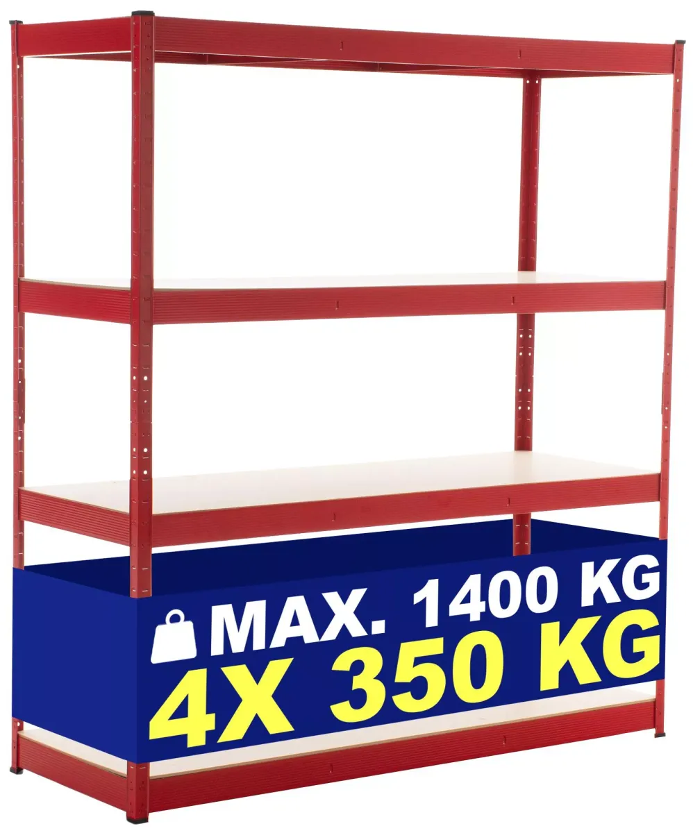 LAGERREGAL 160/60 cm Metall rot