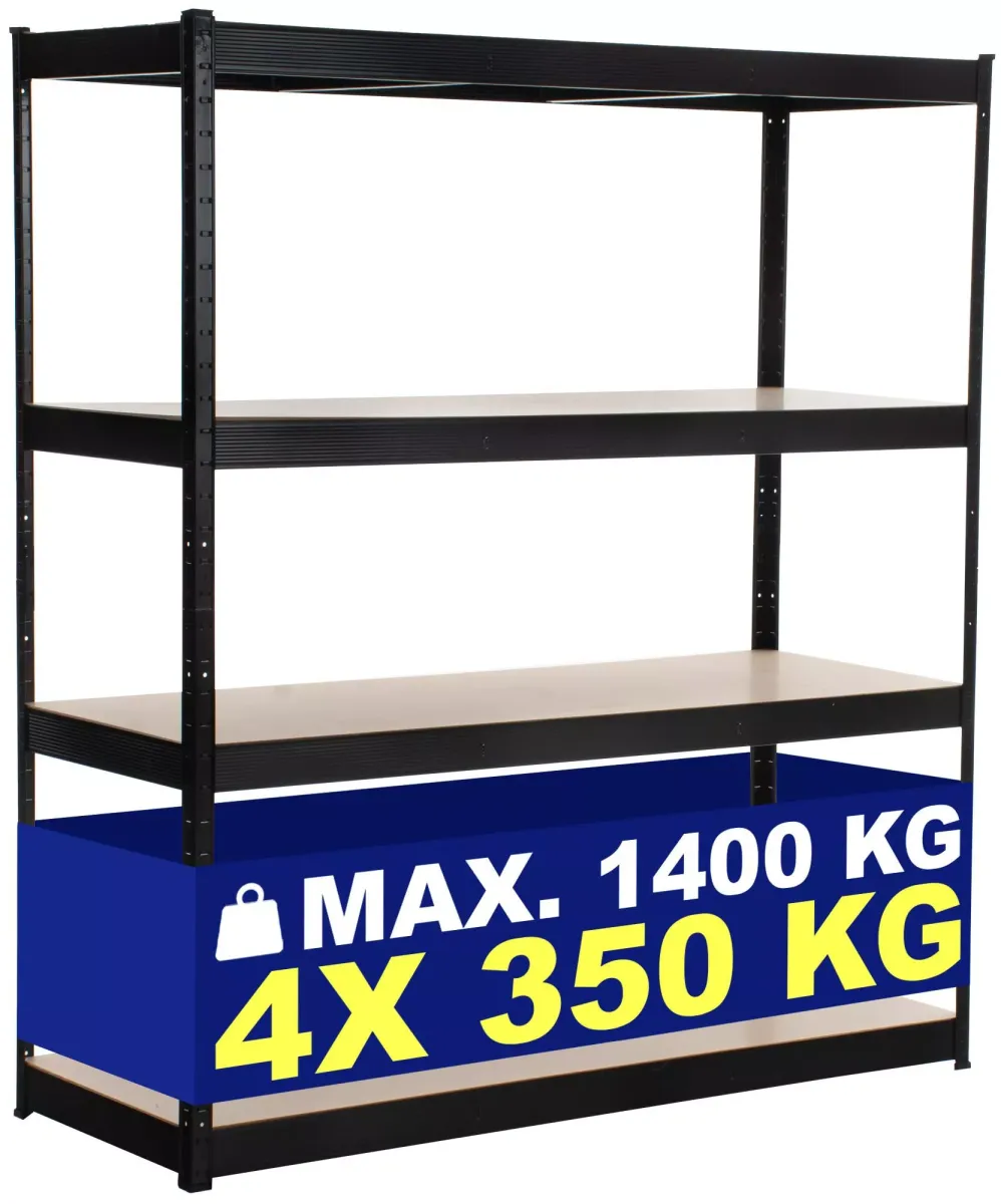 LAGERREGAL 160/60 cm Metall schwarz