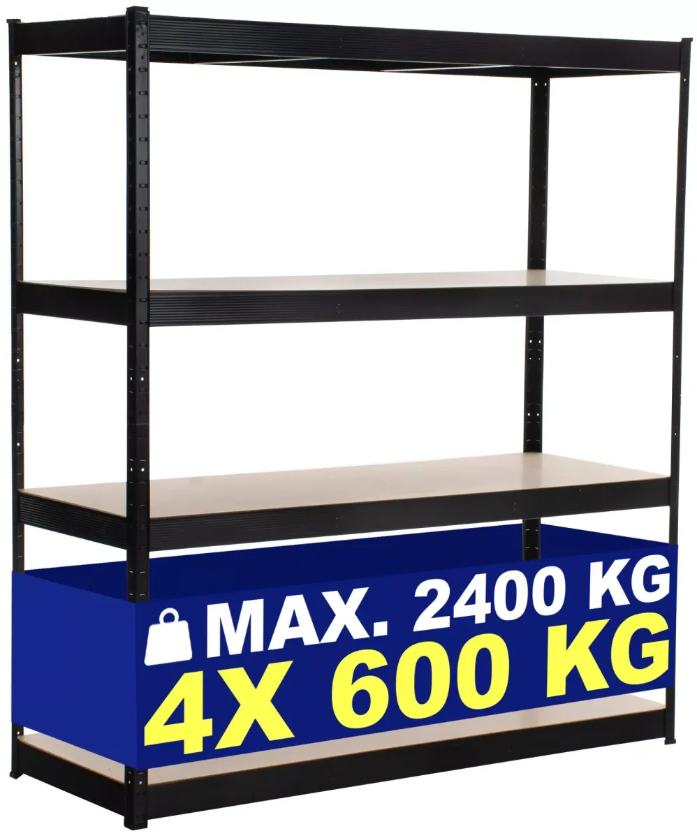 LAGERREGAL 160/60 cm Metall schwarz