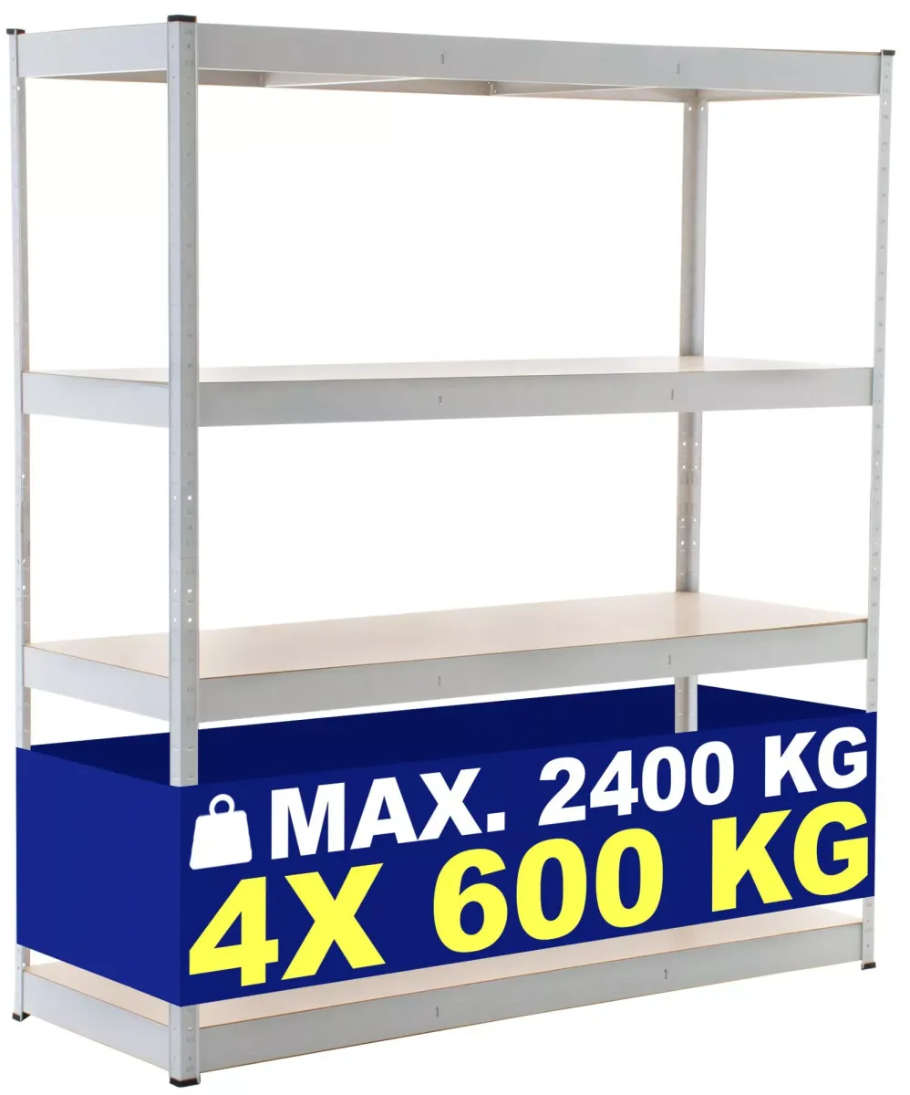 LAGERREGAL 160/60 cm Metall weiß