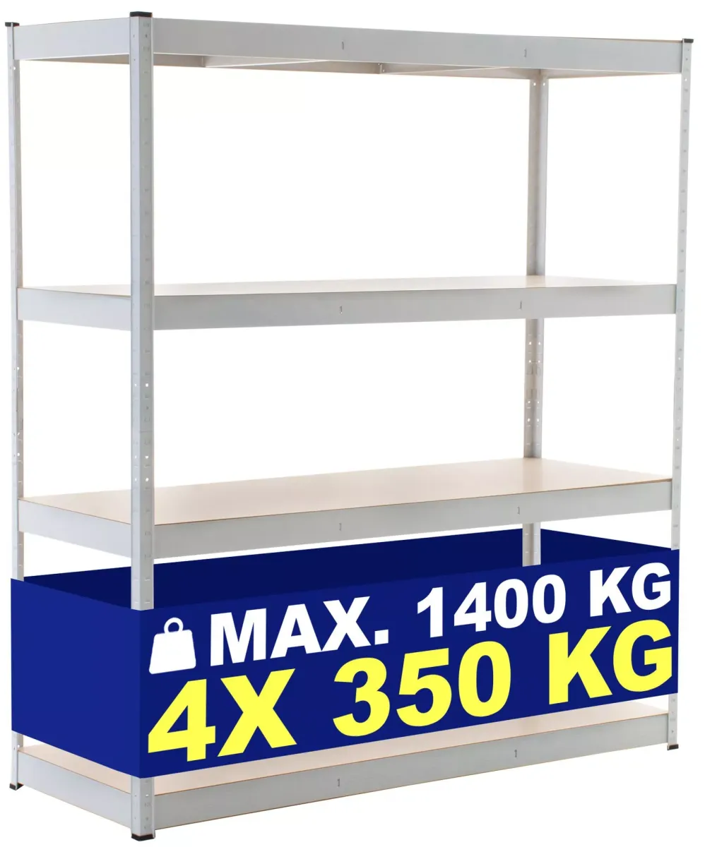 LAGERREGAL 160/60 cm Metall weiß