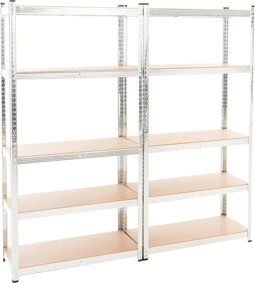 LAGERREGAL 2er Set Metall silber