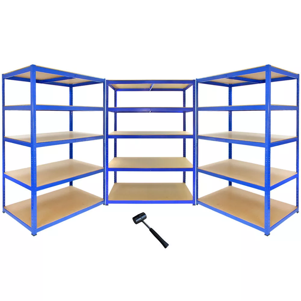LAGERREGAL 3 x T-Rax 120cm L x 60cm B - Blau