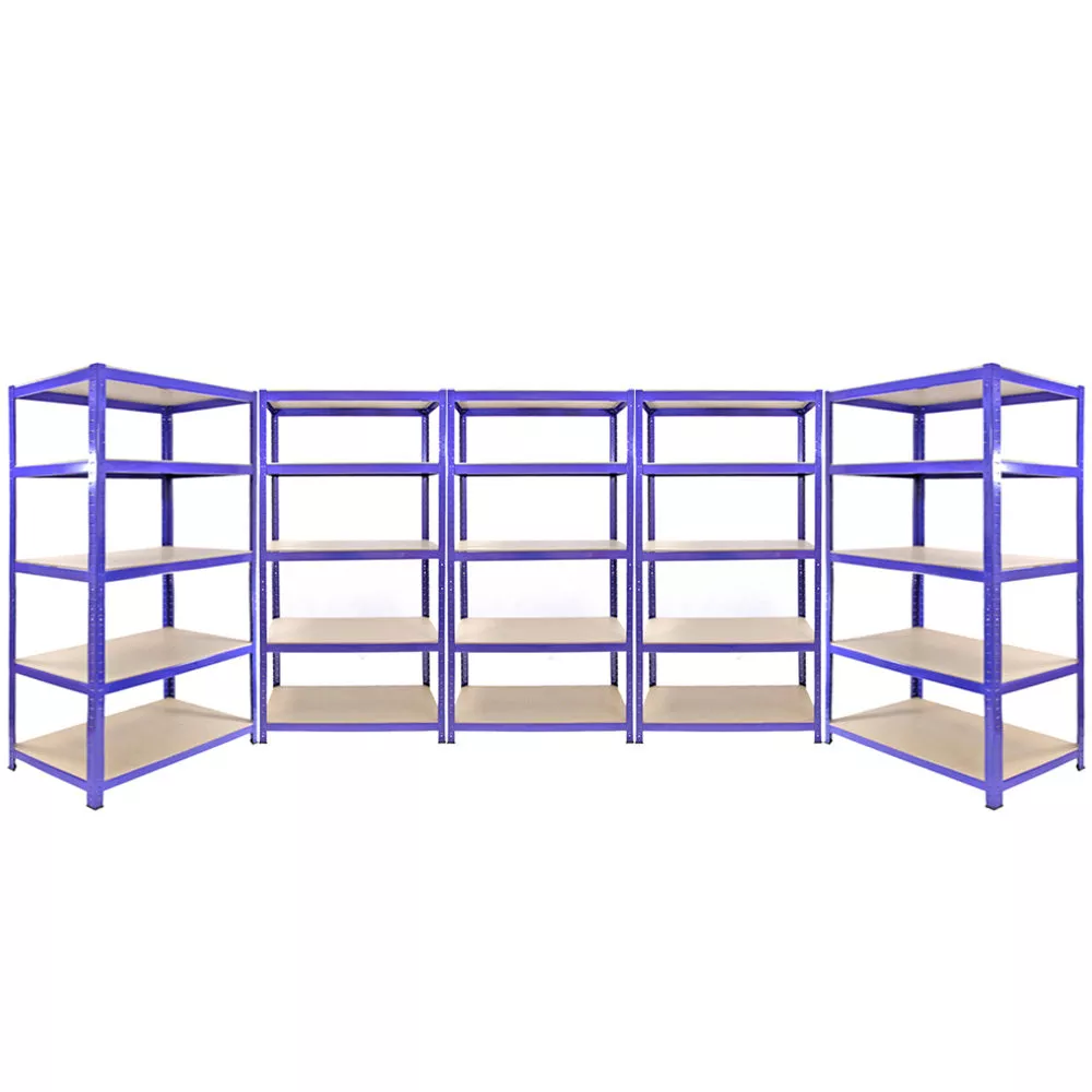 LAGERREGAL 3x Q-Rax 180 x 90 x 50cm + 2 x 180 x 120 x 50cm Blau