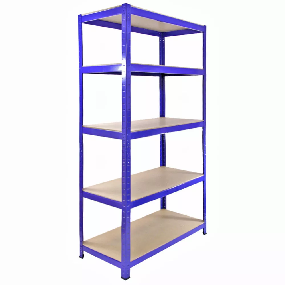 LAGERREGAL 5x Monster Racking TRax 90cm Blau mit Gummihammer