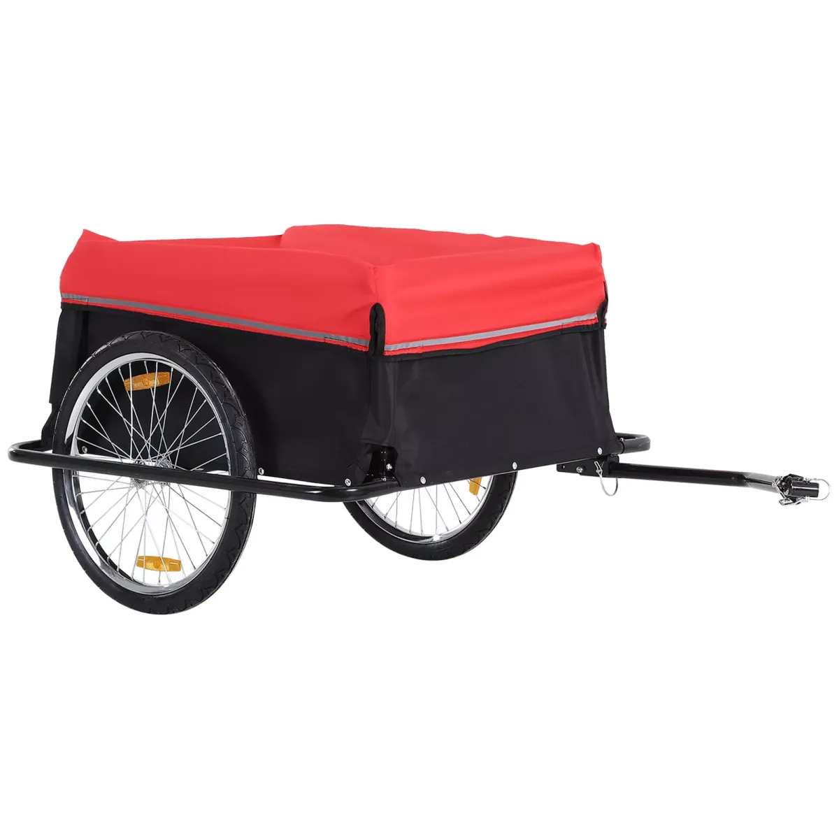 LASTENANHÄNGER, Stahlrohr, Rot/Schwarz, 140L x 88B x 60H cm
