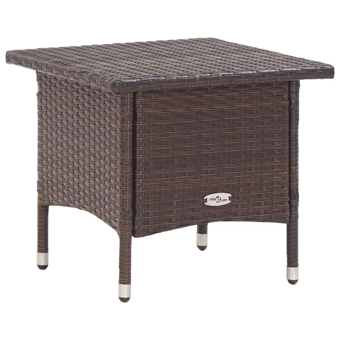 LOUNGETISCH BRAUN 50 X 50 X 47 CM POLY RATTAN