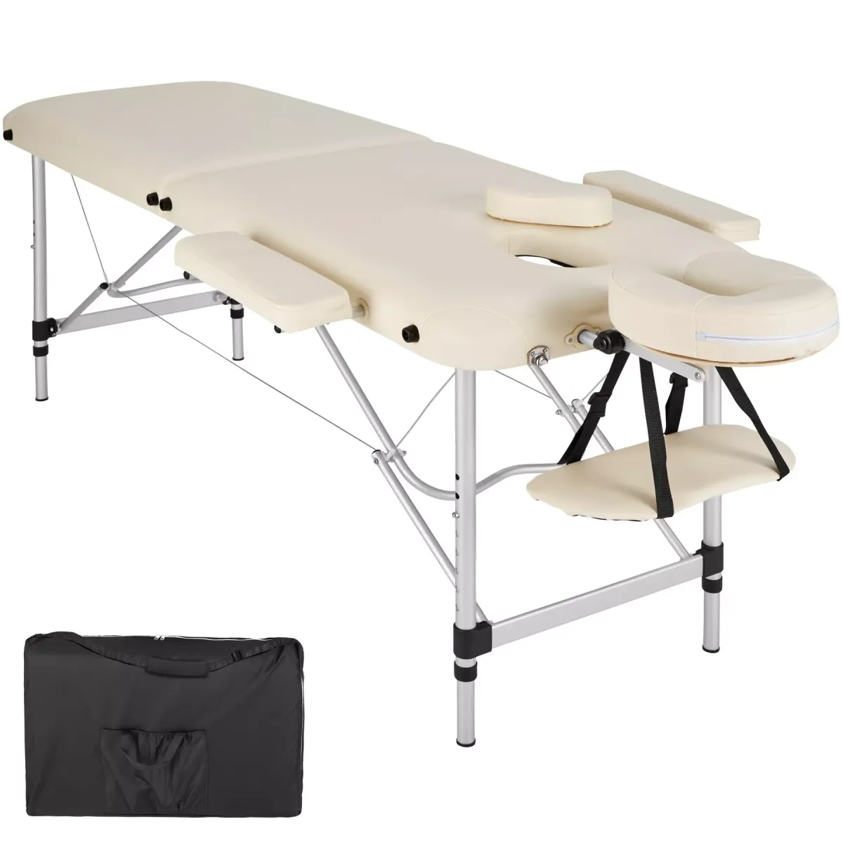MASSAGELIEGE 2 Zonen, 210 x 95 x 89 cm,beige