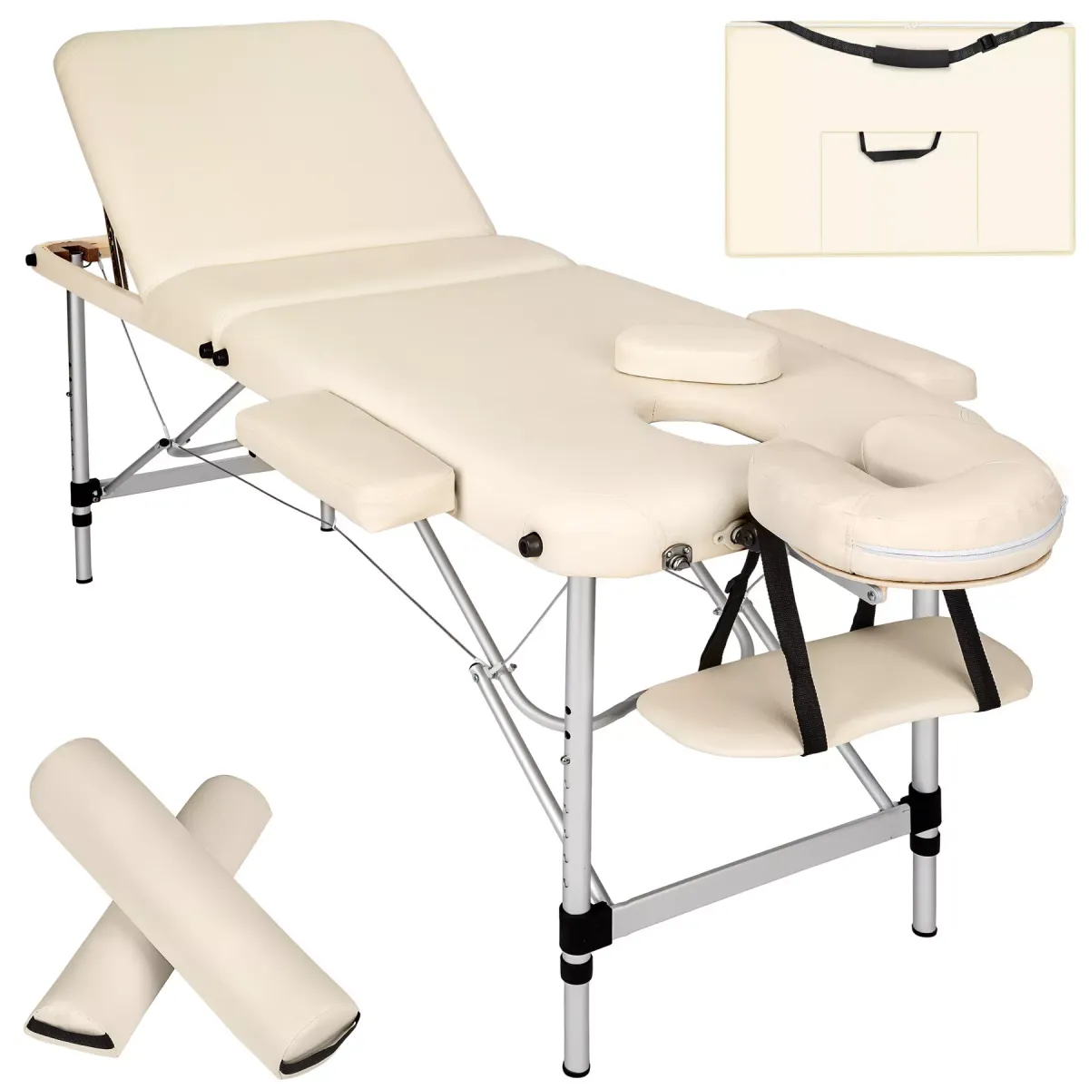MASSAGELIEGE 3 Zonen, 210 x 95 x 89 cm,beige